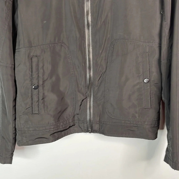 ZARA Black Moto Jacket Pockets Lightweight Zip Front Baddie *As is* Size S - Picture 4 of 11